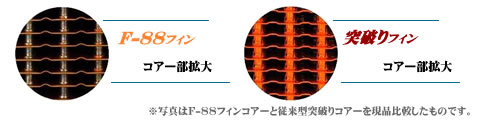 ラジエーターフィン比較
